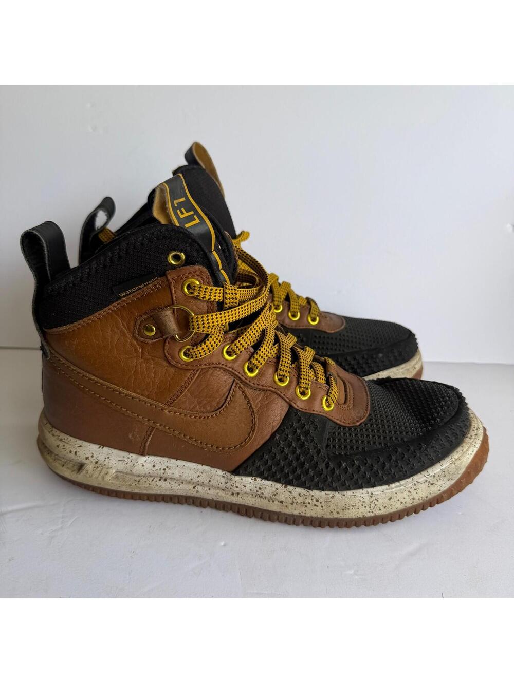 Nike Lunar Force 1 Duckboot Men's Waterproof High Top Boots Size 9.5 Brown/Black